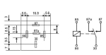 Реле LD-12P автомобилно 40А, бобина 12V DC, контакти SPDT