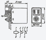 Реле РЭС-6 РФ0.452.113-01 27VDC 100VAC/1A DPDT 2NO+2NC
