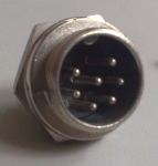 Кръгъл мъжки съединител 6pin C091