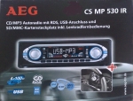 CD/MP3 плейър за кола AEG CS MP 530 IR с RDS радио + дистанционно управление на волана