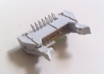 IDC Съединител DIN41612,тип В, мъжки, ъглови, 14PIN, 2.54mm, със заключващ лост