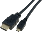 ASSMANN AK-330109-020-S Кабел HDMI 1.4 тип D-A /Ethernet, HDMI micro мъжки - HDMI A мъжки, 2m