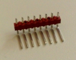 ЩИФТОВА РЕЙКА, 8 PIN ЕДНОРЕДОВ МЪЖКИ СЪЕДИНИТЕЛ, ъглови 90° 2.54MM