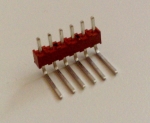 ЩИФТОВА РЕЙКА, 6 PIN ЕДНОРЕДОВ МЪЖКИ СЪЕДИНИТЕЛ ъглови 90° 2.54MM