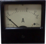 Амперметър AC 0-50А 1E52 144/144mm