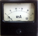 Амперметър DC 0-50mA 4М31 72/72mm