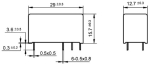Реле HF115F 12V, DPDT