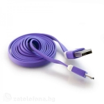Кабел USB - micro USB, плосък
