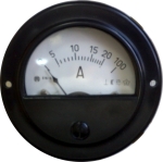 Амперметър 0-20/100А AC ф65mm, Е15-5
