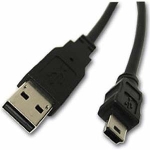 USB мини кабел A(5pin)-USB A черен 5m, CAB-MUSB-A5/5