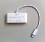 OTG USB карточетец за microSD, SD card + USB 2.0 HUB - за iPad4/Mini iPad