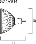 SYLVANIA Халогенна дихроична лампа 12V/35W/ GU5.3 ф35