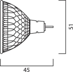 SYLVANIA Халогенна дихроична лампа 12V/35W/ GU5.3 ф50