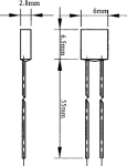TZ-P150/2 Термопредпазител 2A, 6x6,5x2,8mm, 150°C