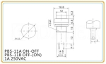 Бутон PBS-11A изкл-(вкл) НО черен