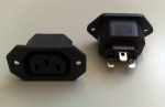 Захранваща букса женска 10A 250VAC C13 (F)/ IEC 60320