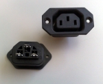 Захранваща букса женска 10A 250VAC C13 (F)/ IEC 60320
