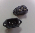 Захранваща букса мъжка за панел 3 PIN/ IEC 60320, C14, 250VAC, 10A