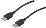 Кабел USB A (мъжко) - USB A (мъжко) черен 1.8 метра/ AM-AM