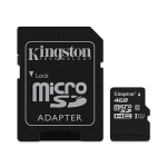 micro SD Card (SDHC) 4GB, class 10 с SD адаптер Kingston