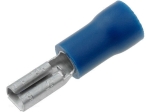 ST-002/B Кабелен накрайник плосък 2.8mm, 0.5mm, женски 1.5-2.5кв.мм., изолиран син