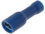 ST-012/B Кабелен накрайник плосък 4.8mm, 0.5mm, женски 1.5-2.5кв.мм., изолиран син