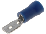 ST-031/B Кабелен накрайник плосък 4.8mm, 0.5mm, мъжки 1.5-2.5кв.мм., изолиран син