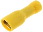 ST-010/Y Кабелен накрайник плосък 6.3mm, 0.8mm, женски 4-6кв.мм., изолиран жълт
