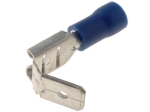 ST-020/B Кабелен накрайник плосък 6.3mm, 0.8mm, женски/мъжки 0.5-1.5кв.мм., изолиран червен