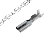 ST-002/05-20T Кабелен накрайник плосък 2.8mm, 0.8mm, женски, 0.5-2кв.мм., неизолиран, месинг