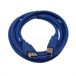 USB кабел за принтер AM/BM, силиконов, син, 1.8м