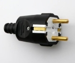 Щепсел шуко Технил черен 16A, 250V
