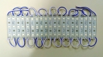 Светодиоден модул 3 LED, 0.4W, 12VDC синя широкоъгълна светлина