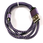 Кабел USB - micro USB 1m textil