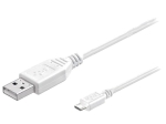 Кабел USB - micro USB 1.8m бял Goobay