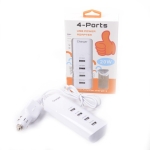 Автомобилно зарядно за телефони / таблети вх. 12-24VDC, изх 5V 4A 20W 4xUSB