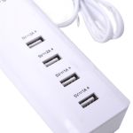 Автомобилно зарядно за телефони / таблети вх. 12-24VDC, изх 5V 4A 20W 4xUSB