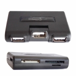 Комбиниран 3-портов USB хъб + четец на карти