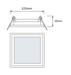 056-005-0018 LED SMD ПАНЕЛ КВАДРАТЕН 18W 1170Lm 2700K 225x225mm IP20 БЯЛ 220-240V