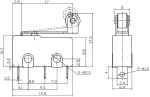 WLK-4MINI Микропревключвател, с лост (с ролка), SPDT, 5A/250VAC, ON-(ON)