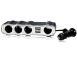 WF-4008 Адаптор-разклонител 1 към 4 запалка на кола, 2хUSB 5V 1A
