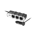 Адаптор-разклонител 1 към 3 запалка на кола, USB 5V 1A