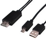 MHL Кабел micro USB към HDMI + Micro USB