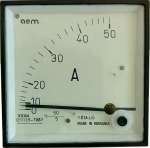 Амперметър 0-50A AC /1EQ144 аналогов панелен 144x144mm