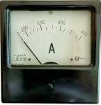 Амперметър 0-800A AC /1E52 аналогов панелен 144x144mm