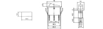 Ключ RSI1013C3RD SPST 250V/15A червен