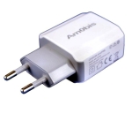 USB Зарядно за Телефон Таблет 2.1A USB 220V, Amobis AM-C2202