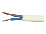 КАБЕЛ ШВПЛ-Б 2Х1.00кв.мм. бял кръгъл / H03VV-F 2x1rm .3  kV