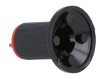 GTC6M-18X19-C Копче за потенциометър, миниатюрно, черно, пластмасово, ост ф6mm