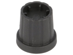 21-6S Копче за потенциометър, миниатюрно, черно, пластмасово, ост ф6mm